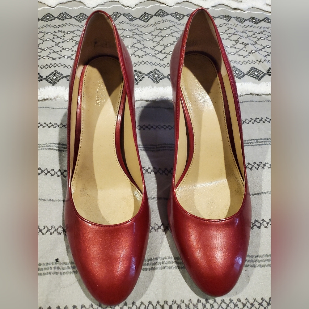 MICHAEL KORS Shimmer Red Patent Leather Heels